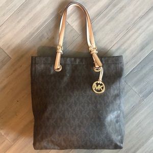 Michael Kors Large Brown Monogram Tote